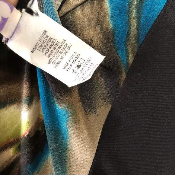 Abstract 3/4 Sleeve Bodycon Dress Size Large - Picture 6 of 6